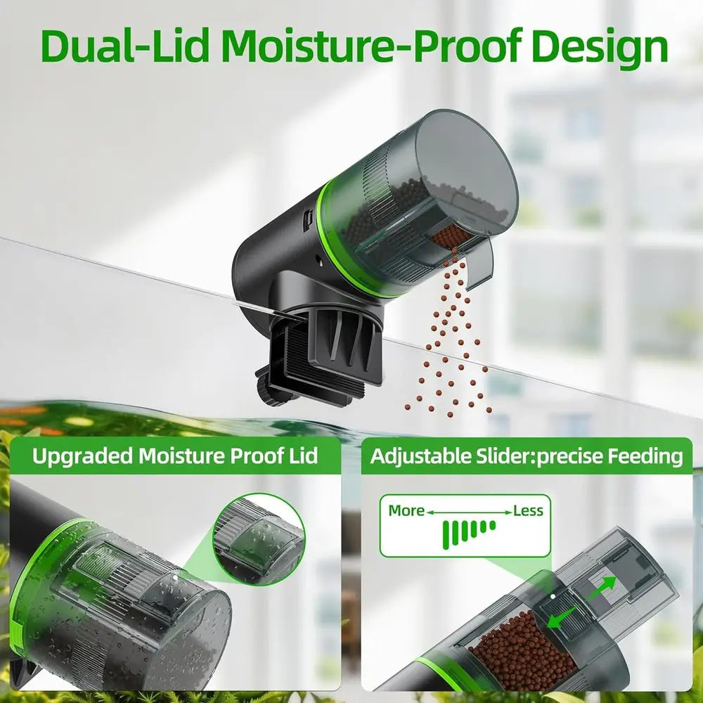 Automatic Fish Feeder With Timers And One Touch Setup
