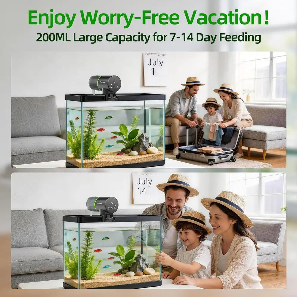 Automatic Fish Feeder With Timers And One Touch Setup