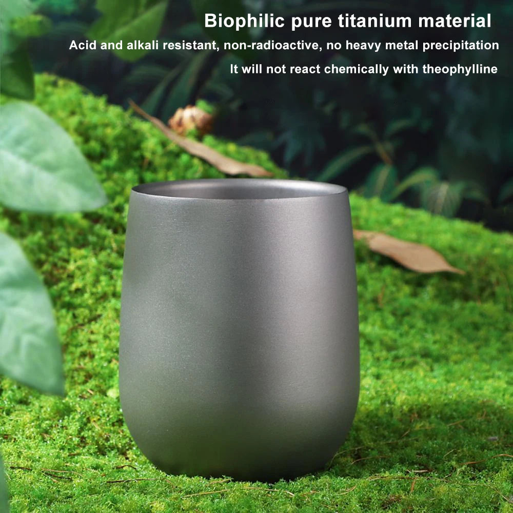 Titanium Insulated Double Wall Cup For Camping And Hiking Gear