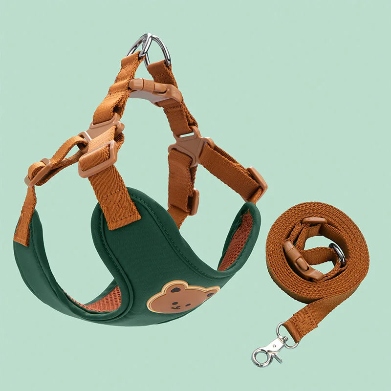 Pet Dog Harness Leash Set Basic Vest For Small To Medium Dogs