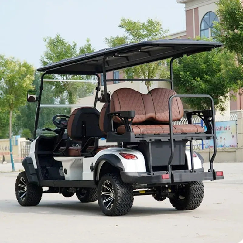 Hot Selling New Product Solar Panel Powered 4/5kw 10/12/14 Inch Tires 60V Electric Off-Road Vehicle Lithium Battery Golf Cart