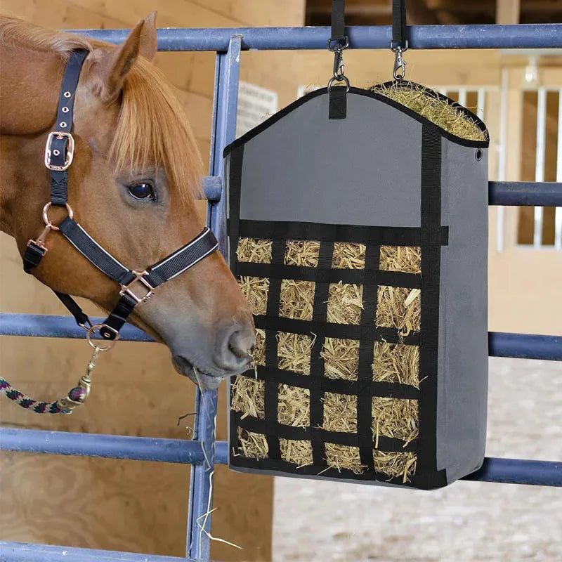 Durable Polyester Horse Hay Bag With Clear View Mesh