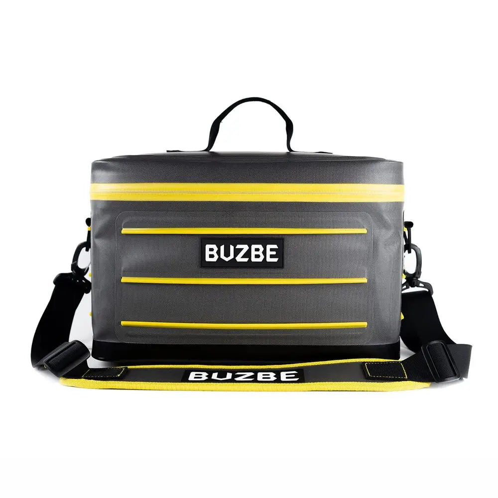 Swarm 28 Modular Dry Bag Customizable Fishing Tackle Carrier, Airtight, Saltwater Ready, Grey and Yellow