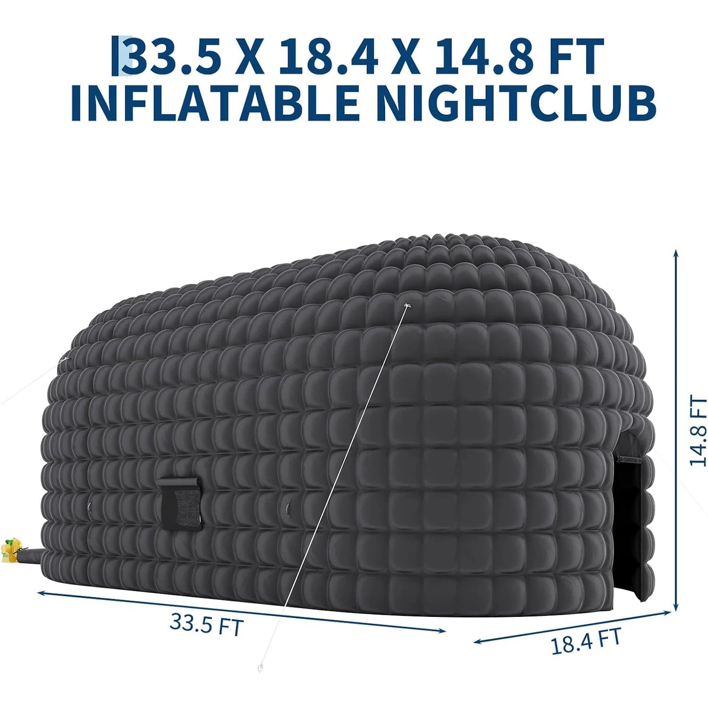 HiMISS Portable Inflatable Club Tent With 950W Blower