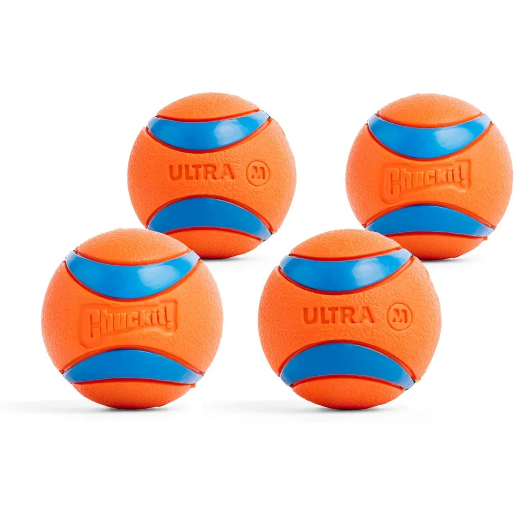 Ultra Bouncy Dog Ball Medium 2.5 inch – Durable Floating Rubber Fetch Toy for Dogs 20-60 lbs, Pack of 2