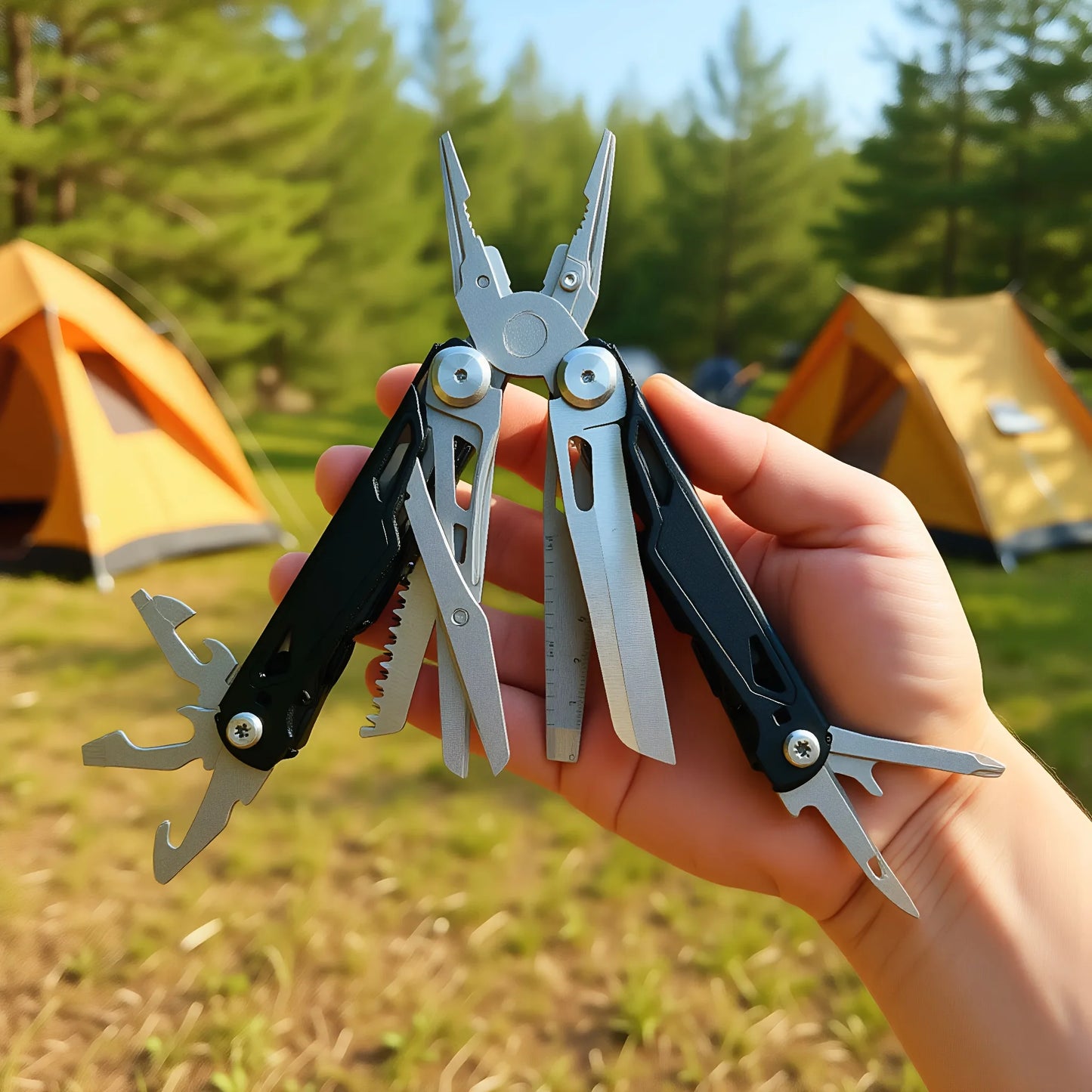 27 In 1 Multitool Pliers Stainless Steel Survival Tool Camping Fishing Hiking