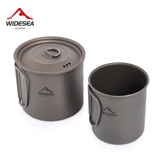Widesea Titanium Camping Mug Cup For Outdoor Cooking