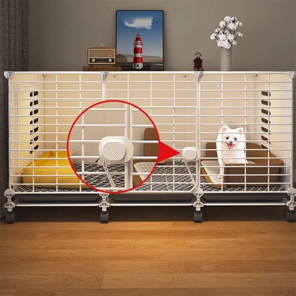 NONE Dog Kennel With Wheels And Tray Indoor Enclosure