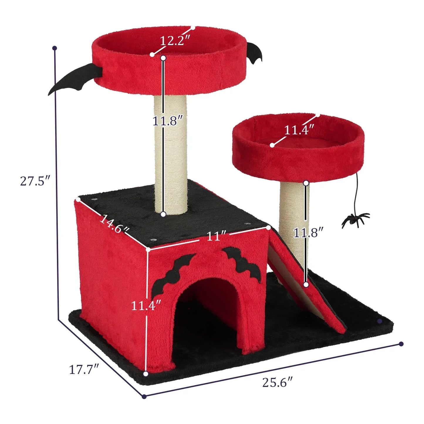 Gothic Cat Tree With Condo Perches Scratching Posts