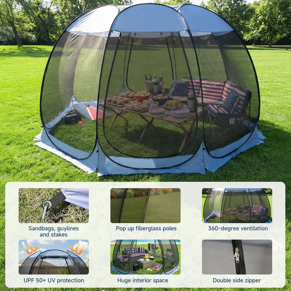 12x12 Pop  Screen House Tent, Instant Outdoor Gazebo with Mosquito Netting amp UPF 50 Sun Protection, Portable Canopy Shelter
