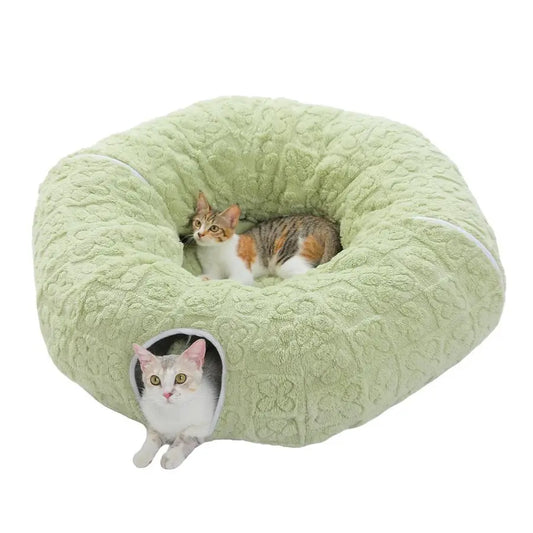 Cat Tunnel Bed and Play Tube for Indoor Cats