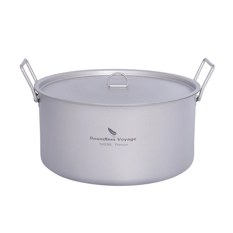 Boundless Voyage Titanium Outdoor Cooking Pot With Lid