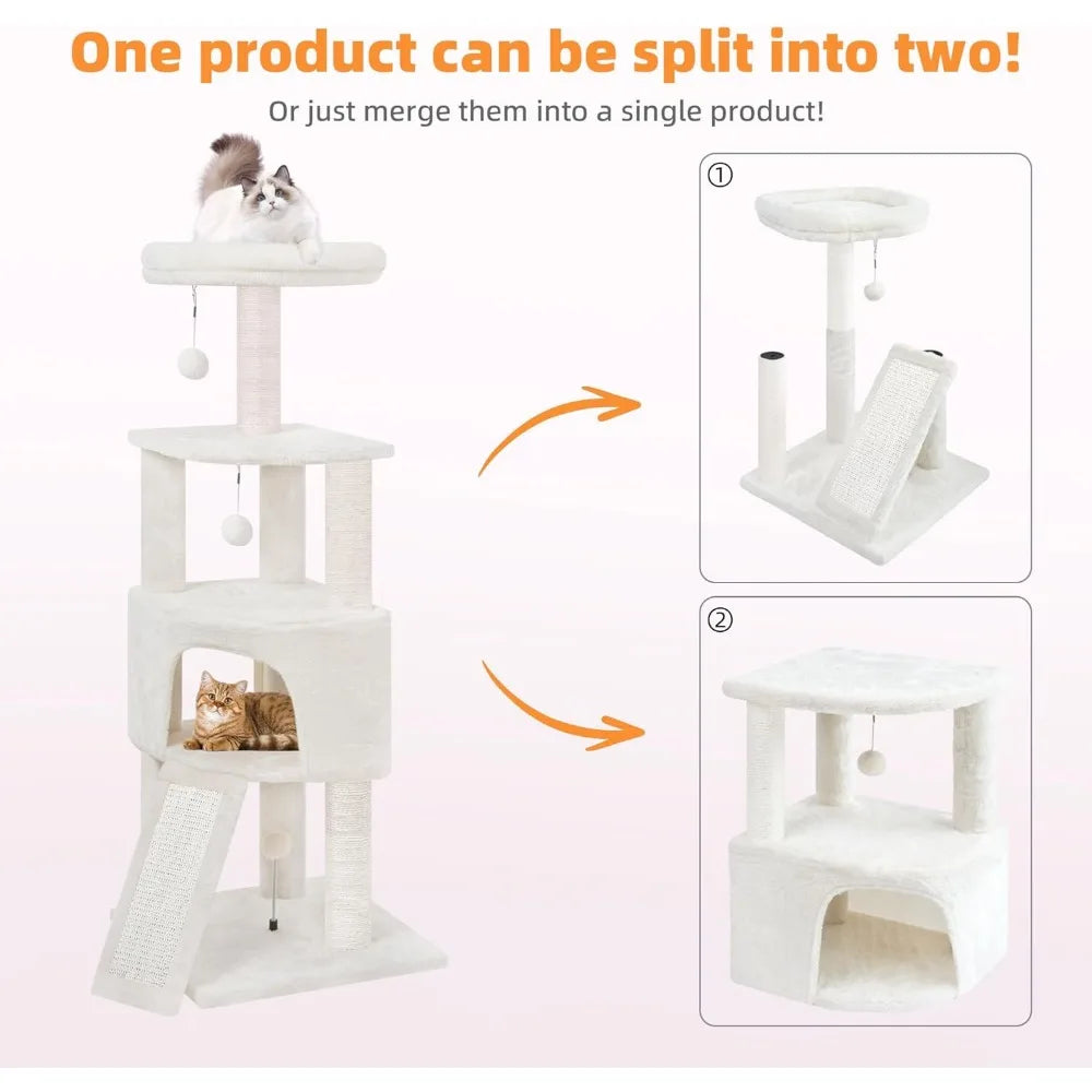 NBVCX Cat Tower With Condo Scratching Posts And Toys
