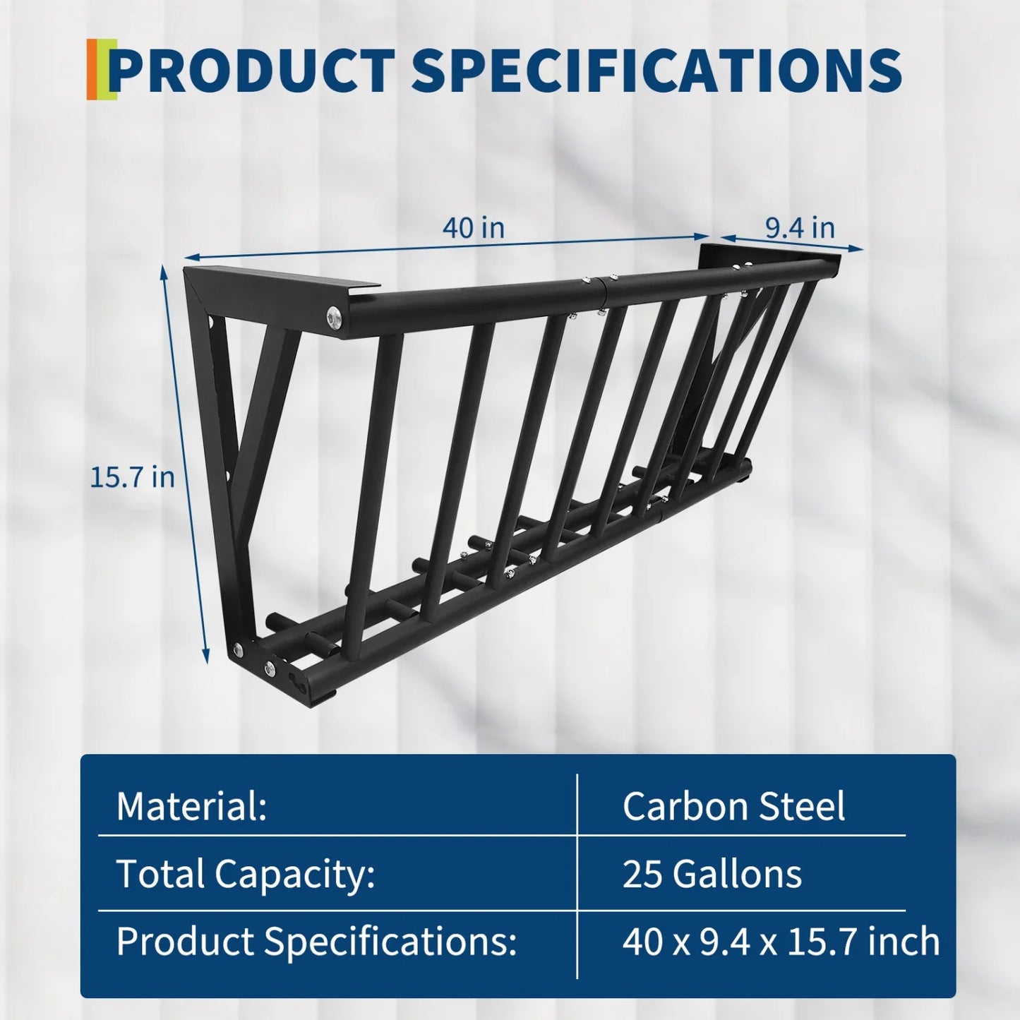 HiMISS Heavy Duty Wall Mount Hay Feeder Rack For Livestock