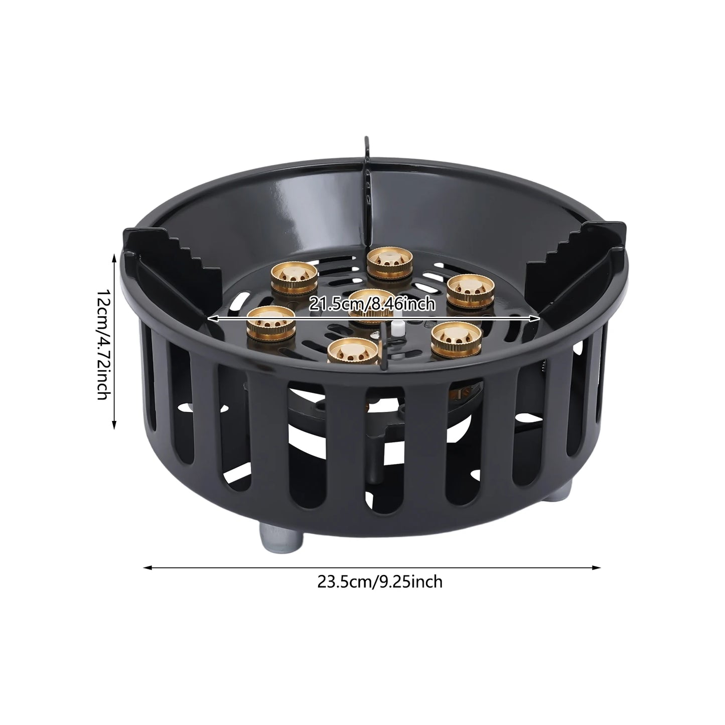 Portable One-Burner Camping Stove with Three Adapters and Ignition