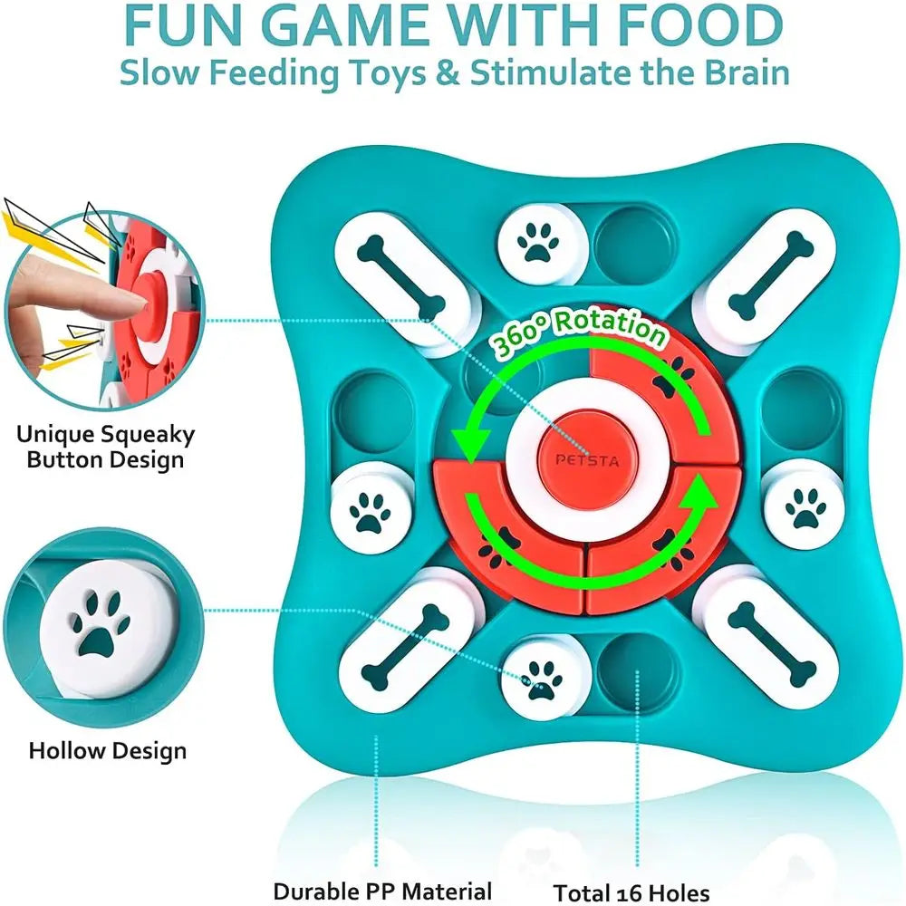 Dog Puzzle Toys, Treat Dispensing Enrichment Toys for IQ Training, Brain Stimulation, Interactive Mentally Stimulating Toys for