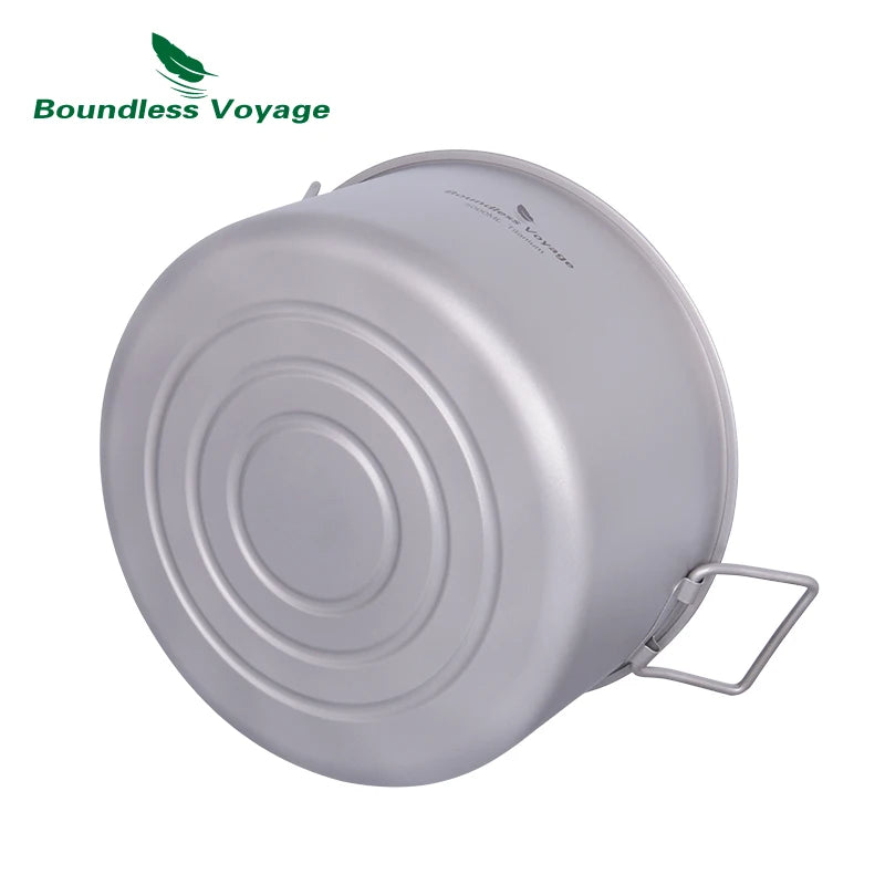 Boundless Voyage Titanium Outdoor Cooking Pot With Lid