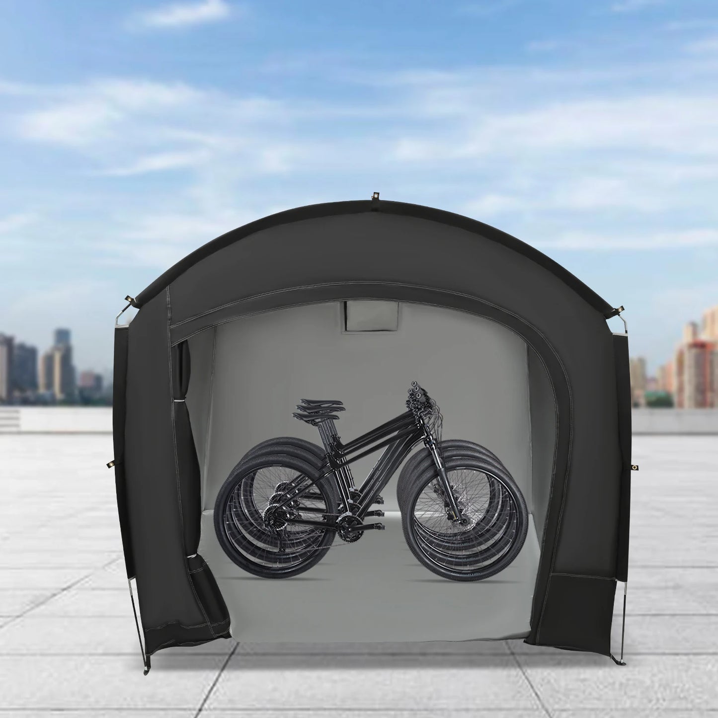 Bike Storage Shed For 1-4 Bikes Portable Shelter
