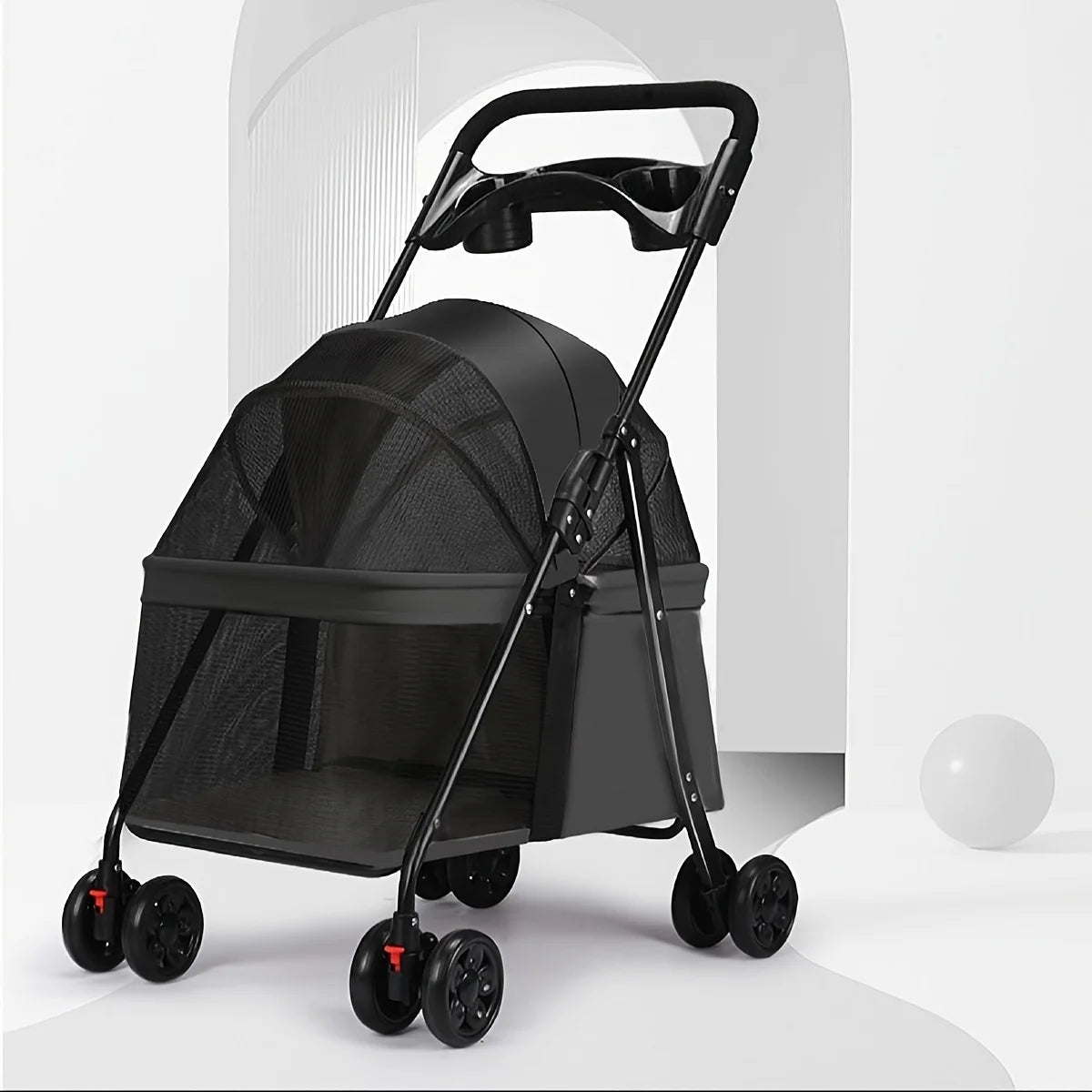 Foldable Pet Stroller 3 In 1 For Small Dogs And Cats