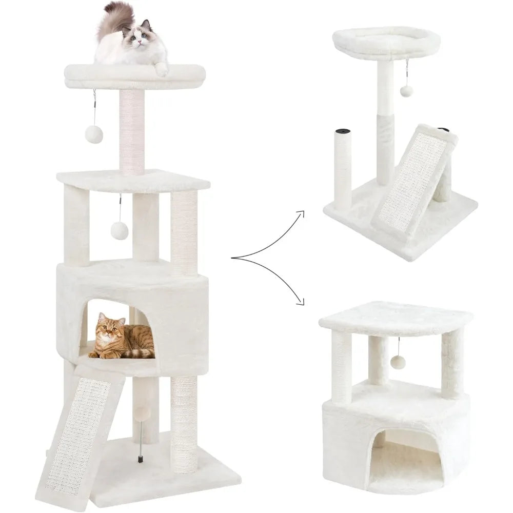 NBVCX Cat Tower With Condo Scratching Posts And Toys