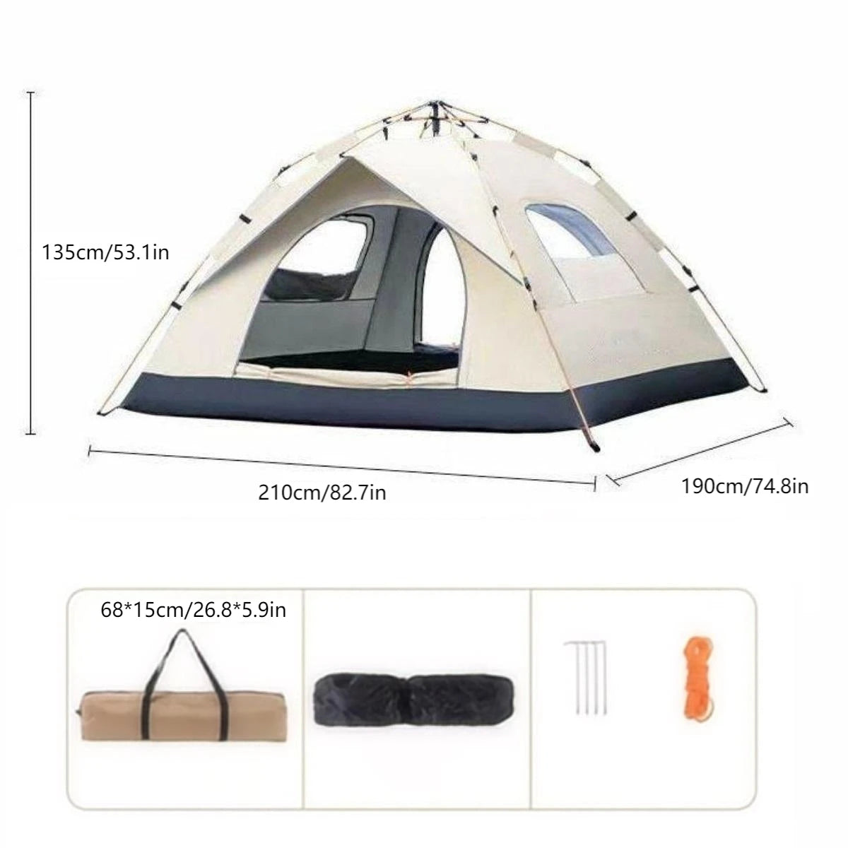 Pakicetus Outdoor Shelter Sunshade Tent For Camping
