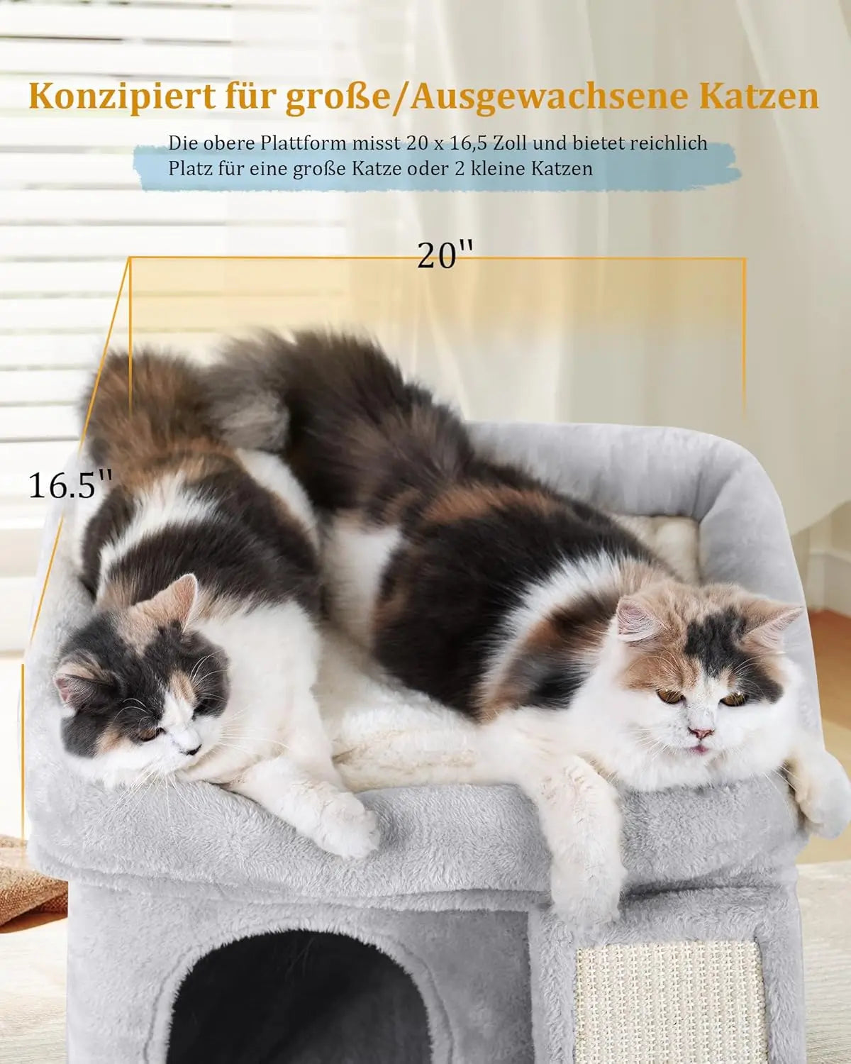 Aechonow Palatial Cat Tree Tower With Large Perch And Bed