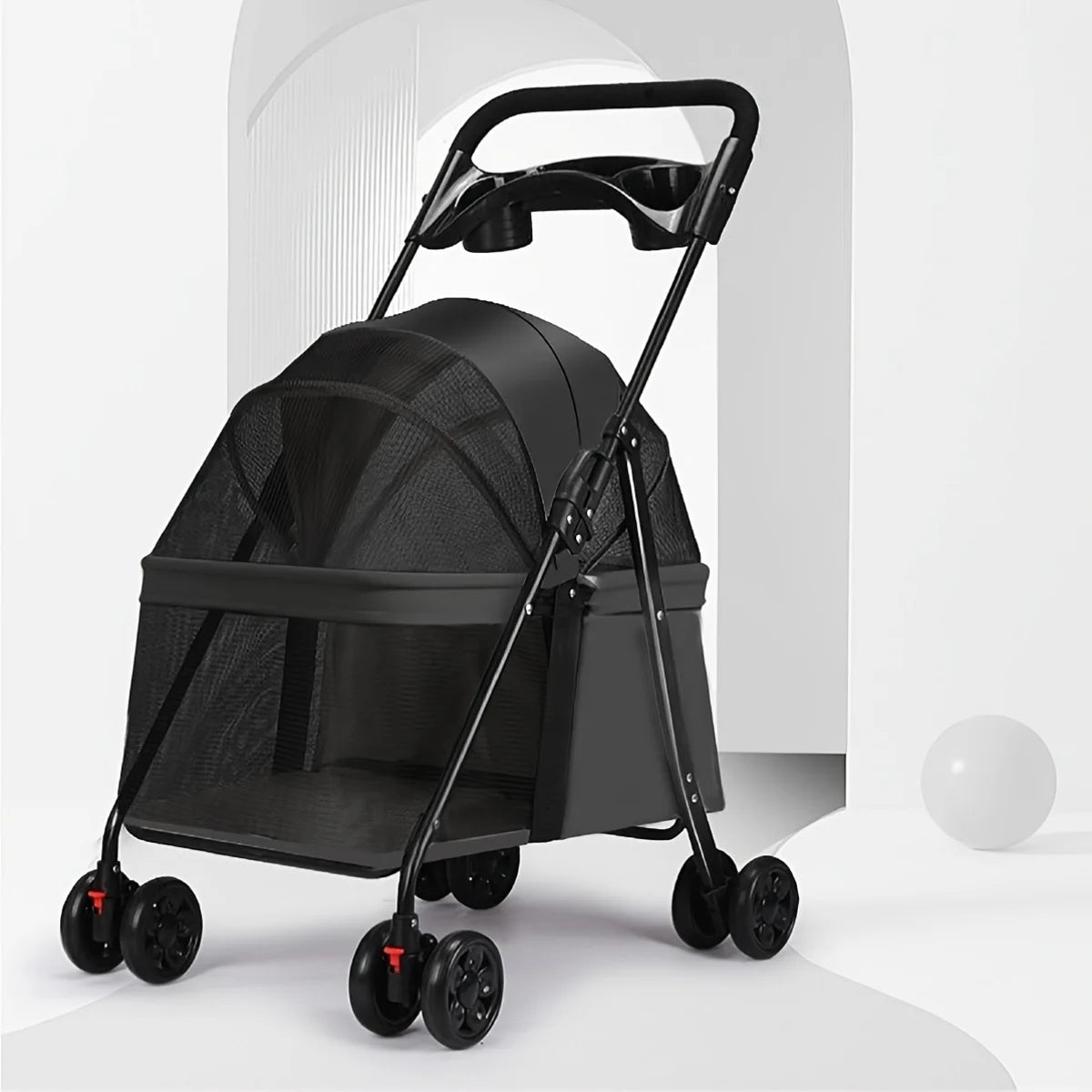 Foldable Pet Stroller 3 In 1 For Small Dogs And Cats