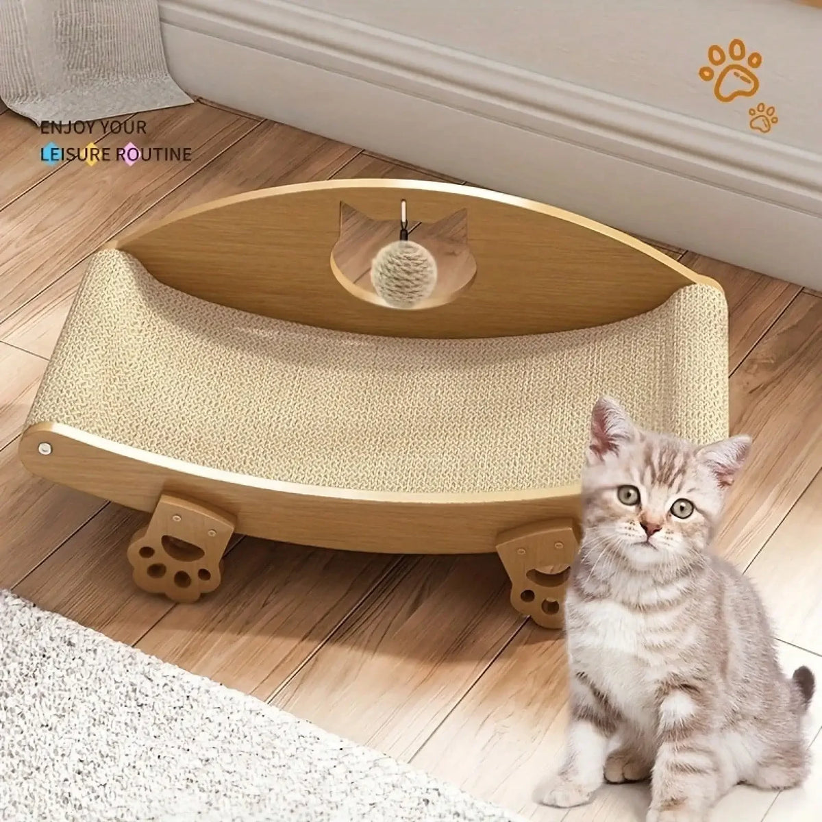 Sisal Scratching Board, Sofa With Sisal Ball Toy, Durable Sofa Suitable Claws, Sisal Scratching Bed Indoor Cats, Scratching Rock