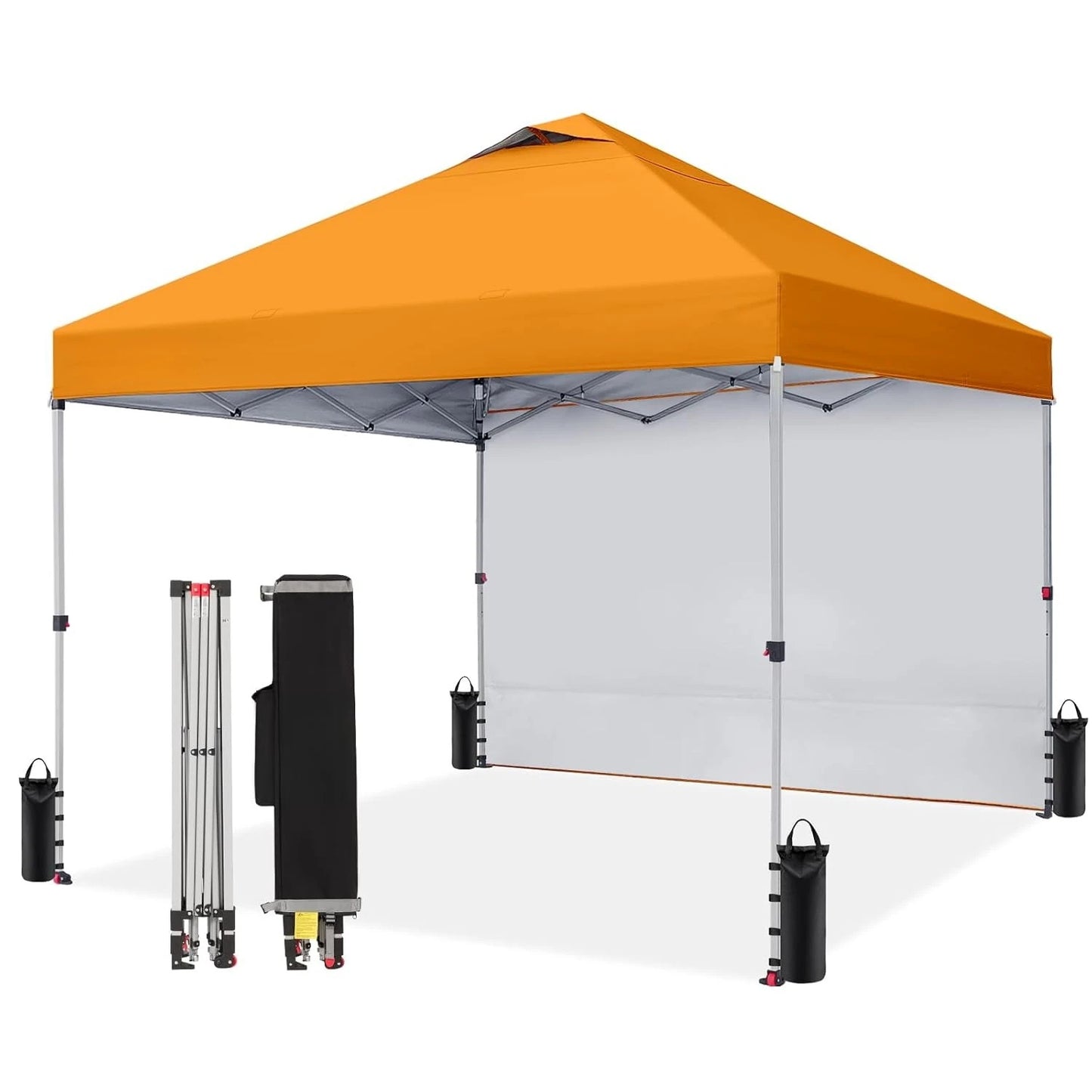 Pop Up Canopy With One Side Wall Easy Setup