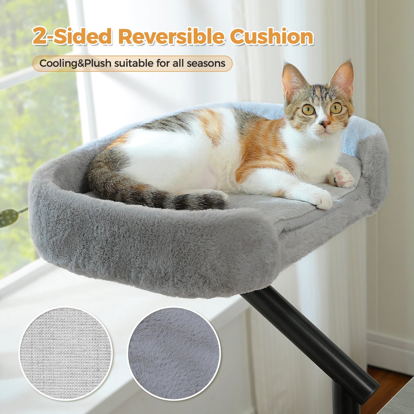PAWZ Road Cat Desk Bed With 360 Degree Rotatable Stand For Indoor Cats
