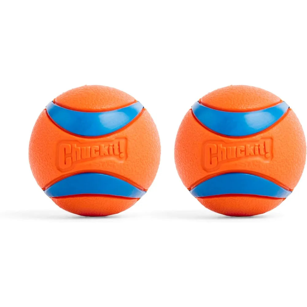 Ultra Bouncy Dog Ball Medium 2.5 inch – Durable Floating Rubber Fetch Toy for Dogs 20-60 lbs, Pack of 2