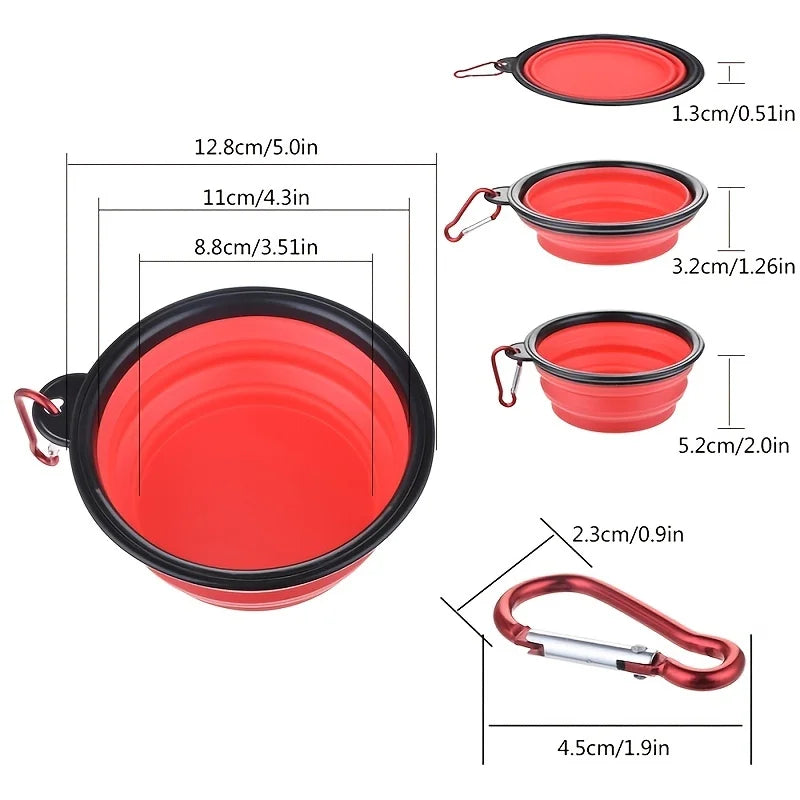 Durable TPR Collapsible Pet Food Bowl For Cats And Dogs