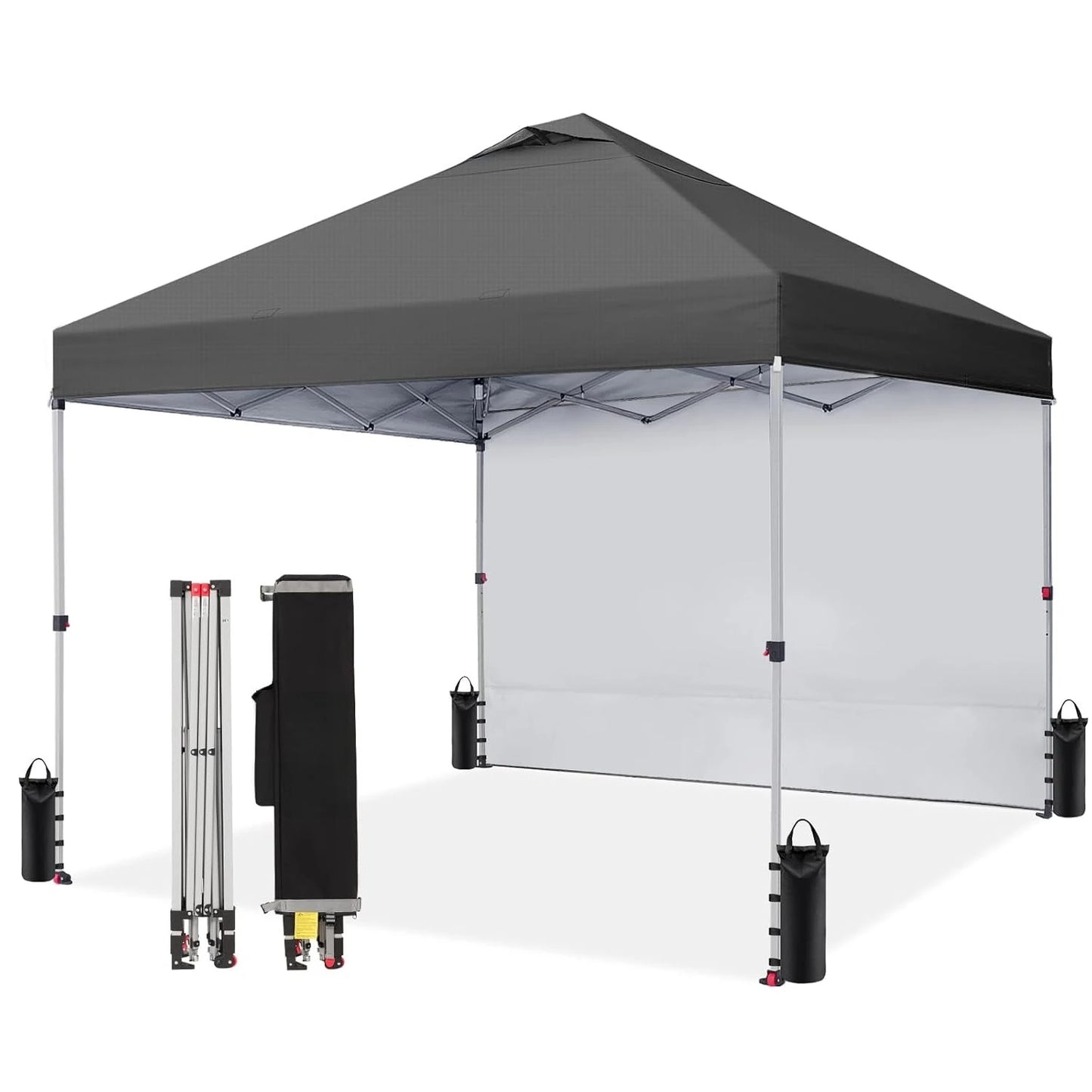 Pop Up Canopy With One Side Wall Easy Setup