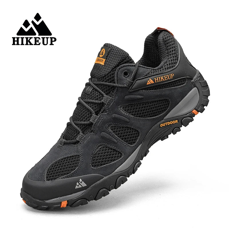 HIKEUP Mens Hiking Shoes Non Slip Durable Breathable Outdoor Footwear