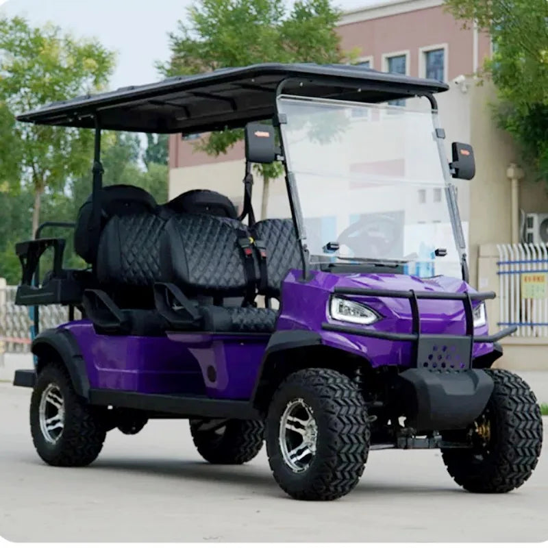 Hot Selling New Product Solar Panel Powered 4/5kw 10/12/14 Inch Tires 60V Electric Off-Road Vehicle Lithium Battery Golf Cart