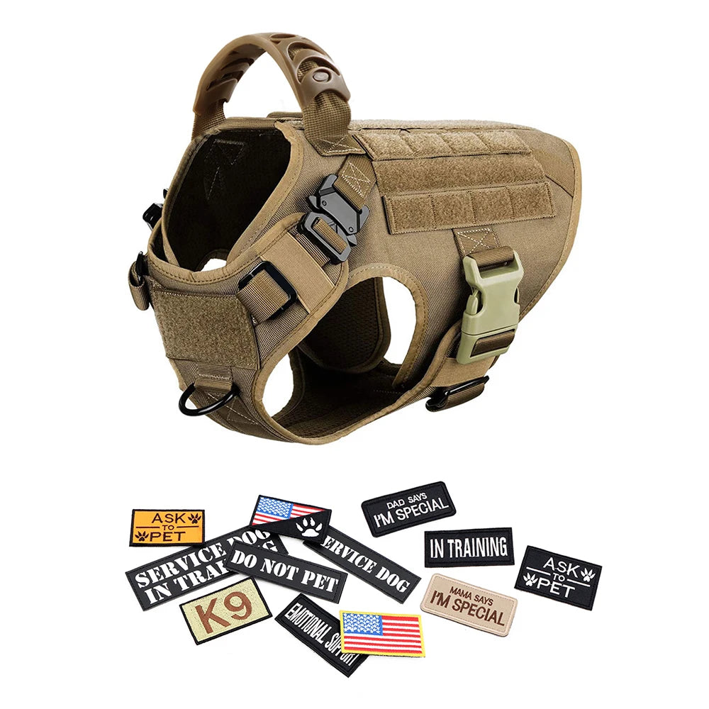 PETRAVELCN Military Style Dog Harness Vest For Malinois Training