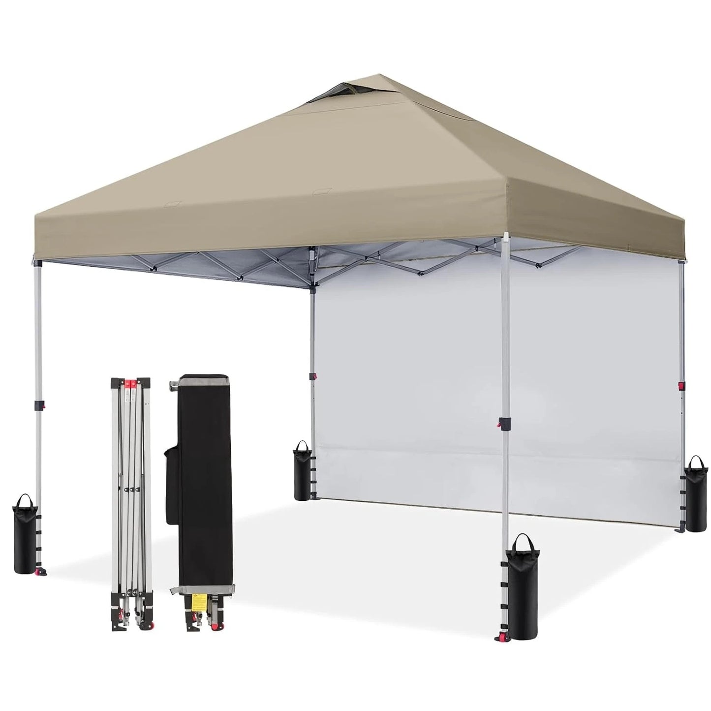 Pop Up Canopy With One Side Wall Easy Setup
