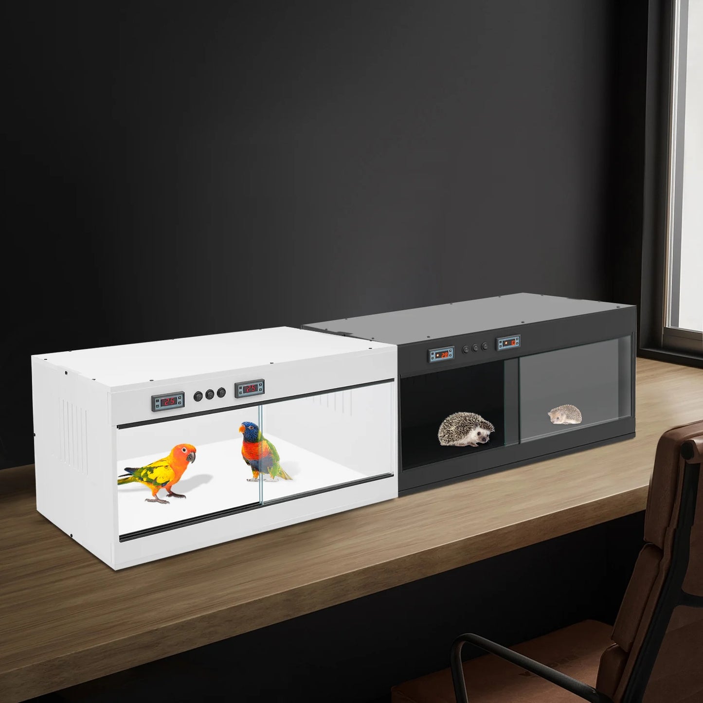Bymaocar Reptile Lounge Habitat With Glass Sliding Door Thermostat