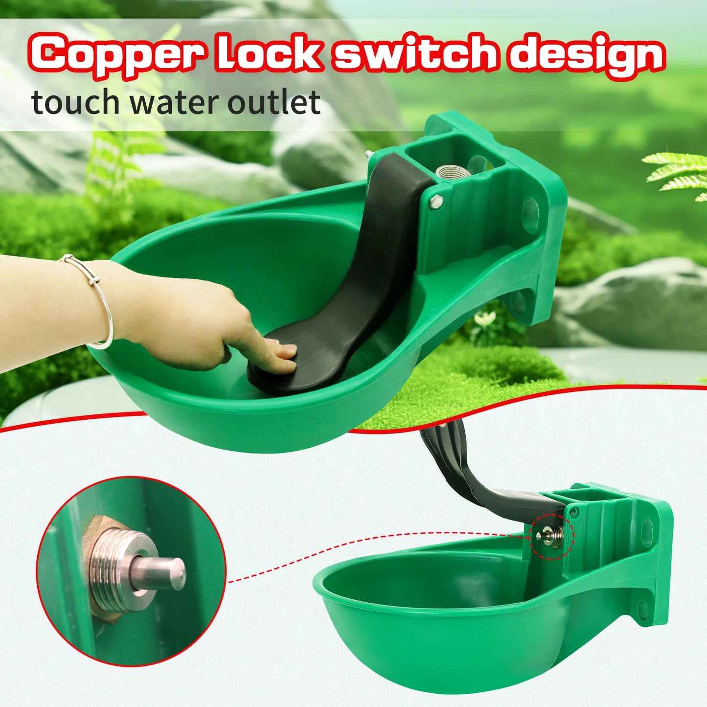 Automatic Livestock Waterer Bowl ABS Material for Farm Animals
