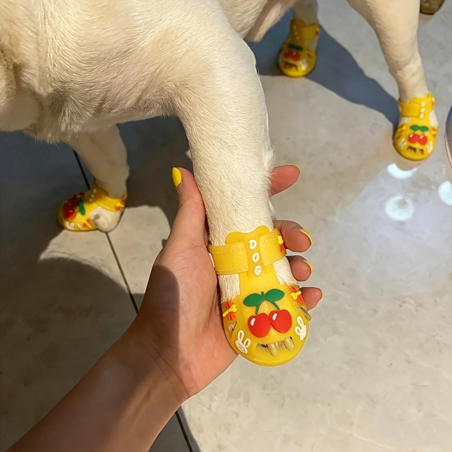 Small Dog Rain Shoes Silicone Sandals Teddy Bear Outdoor Style