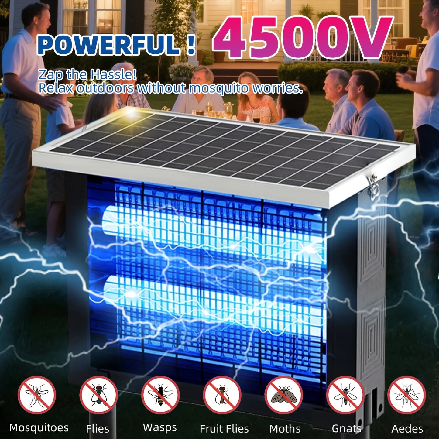 Powerful Solar Bug Zapper For Outdoor Mosquito Control