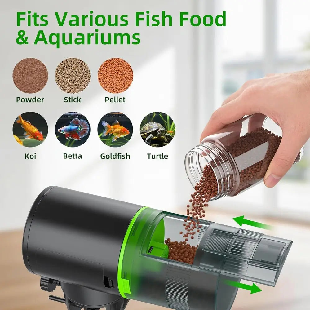 Automatic Fish Feeder With Timers And One Touch Setup