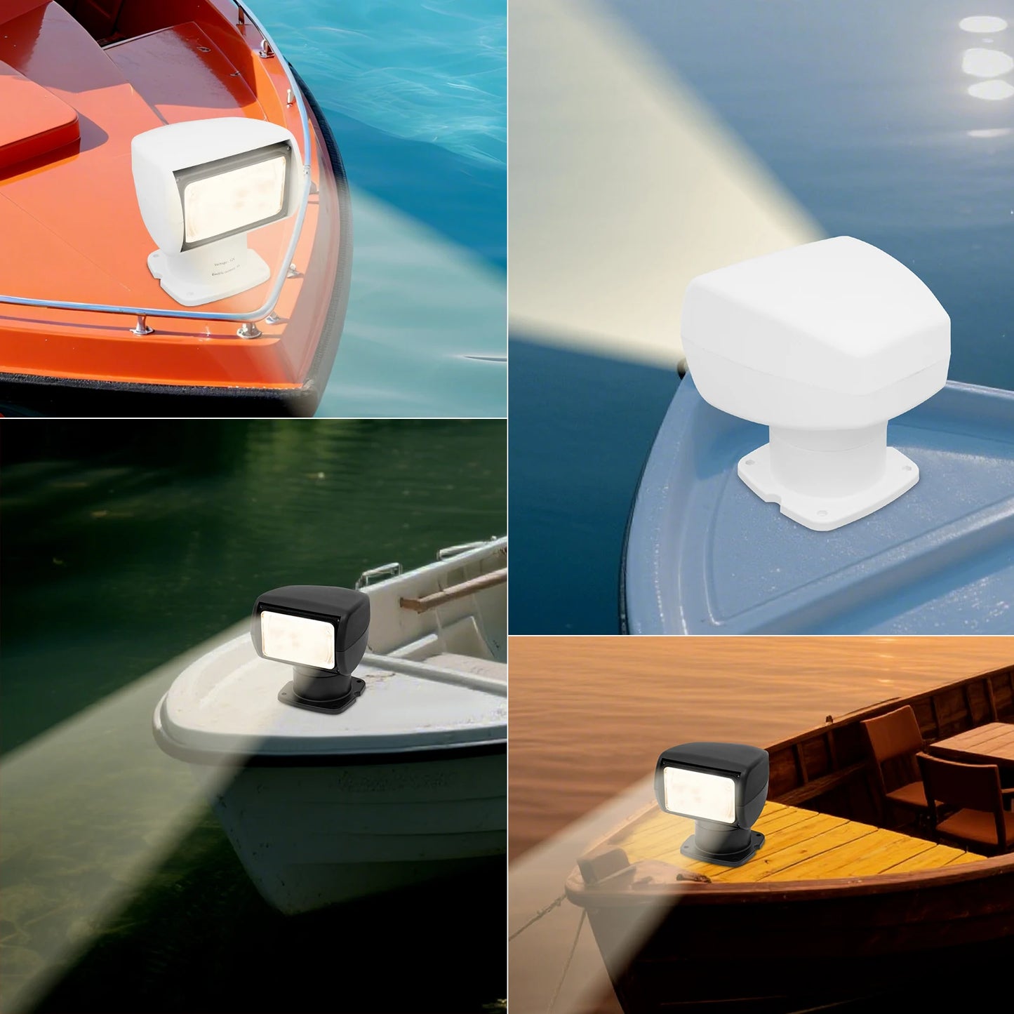 Boat Spotlight With Remote Control Yacht Searchlight 12V 100W 3000lm