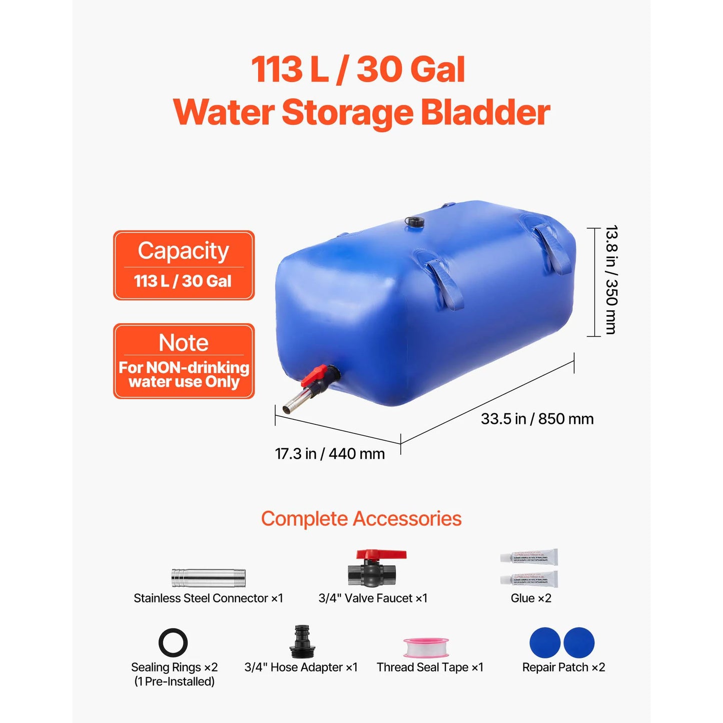 SucceBuy Water Storage Bladder TPU Water Bag For Camping