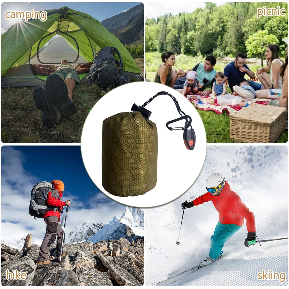 Emergency Sleeping Bag Portable Survival Blanket Bivy Sack For Camping