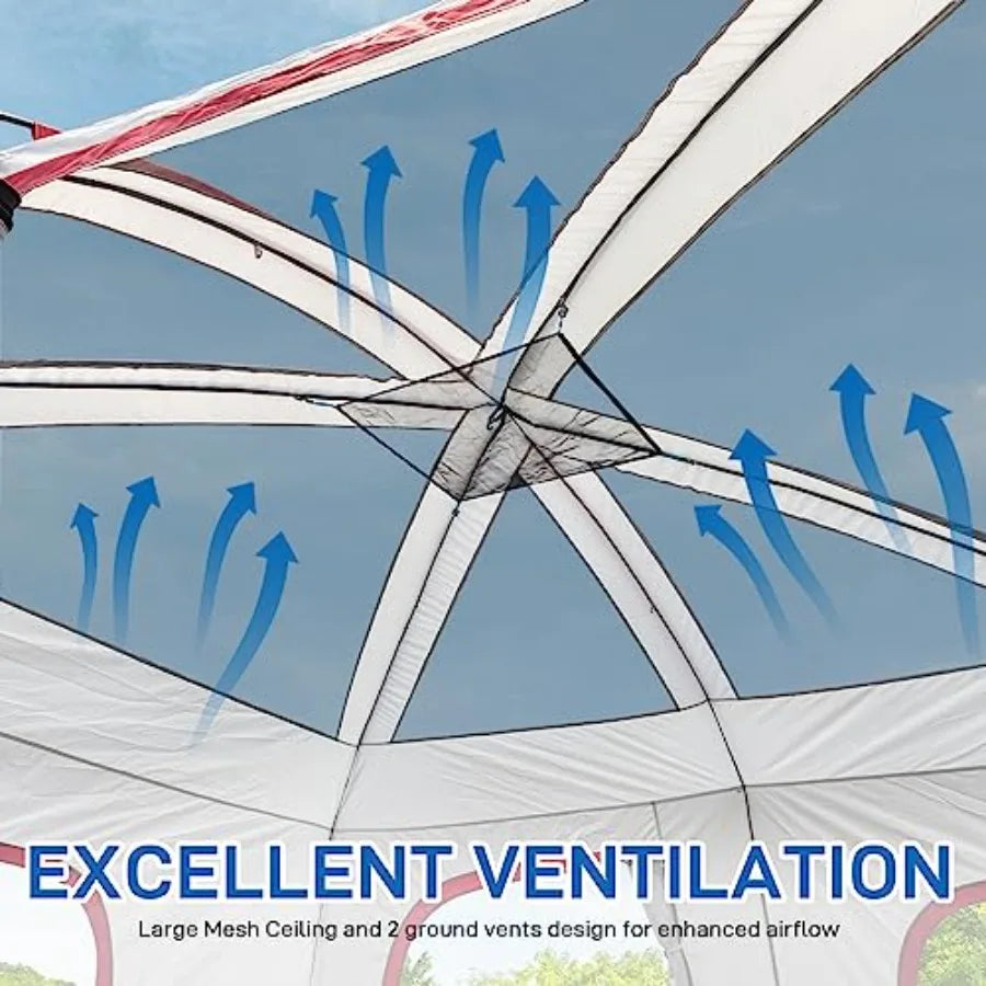 14 Person Canvas Family Tent For Car Camping Adventures