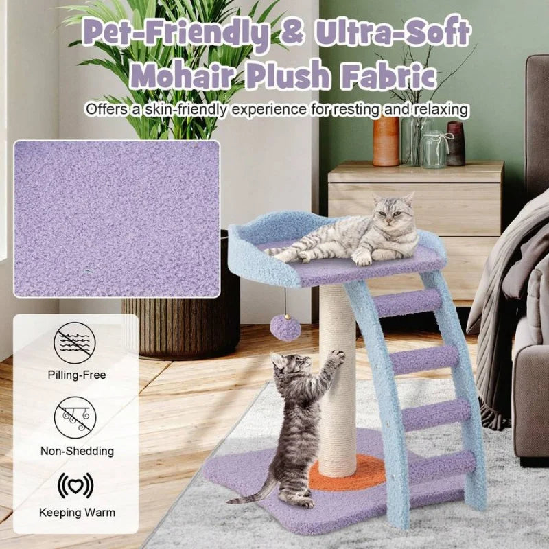 Cat Tree Tower Kitten Activity Center With Sisal Scratching Post